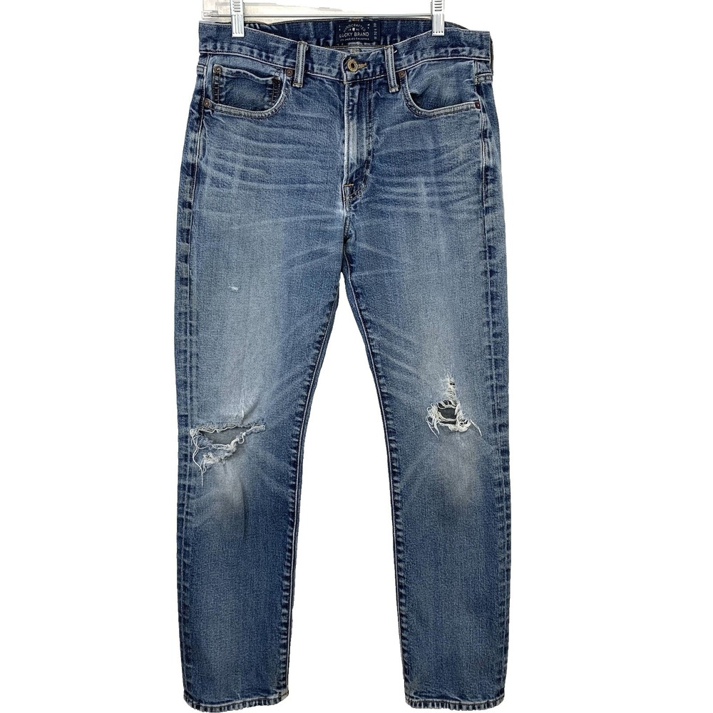 Lucky Brand 121 Heritage Slim Jeans Men 32x30 (30x28) Distressed Straight
